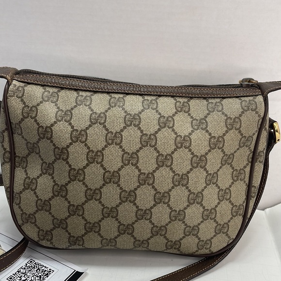 Authentic GUCCI vintage Sherry line coated canvas Crossbody bag w/ COA - Picture 4 of 13